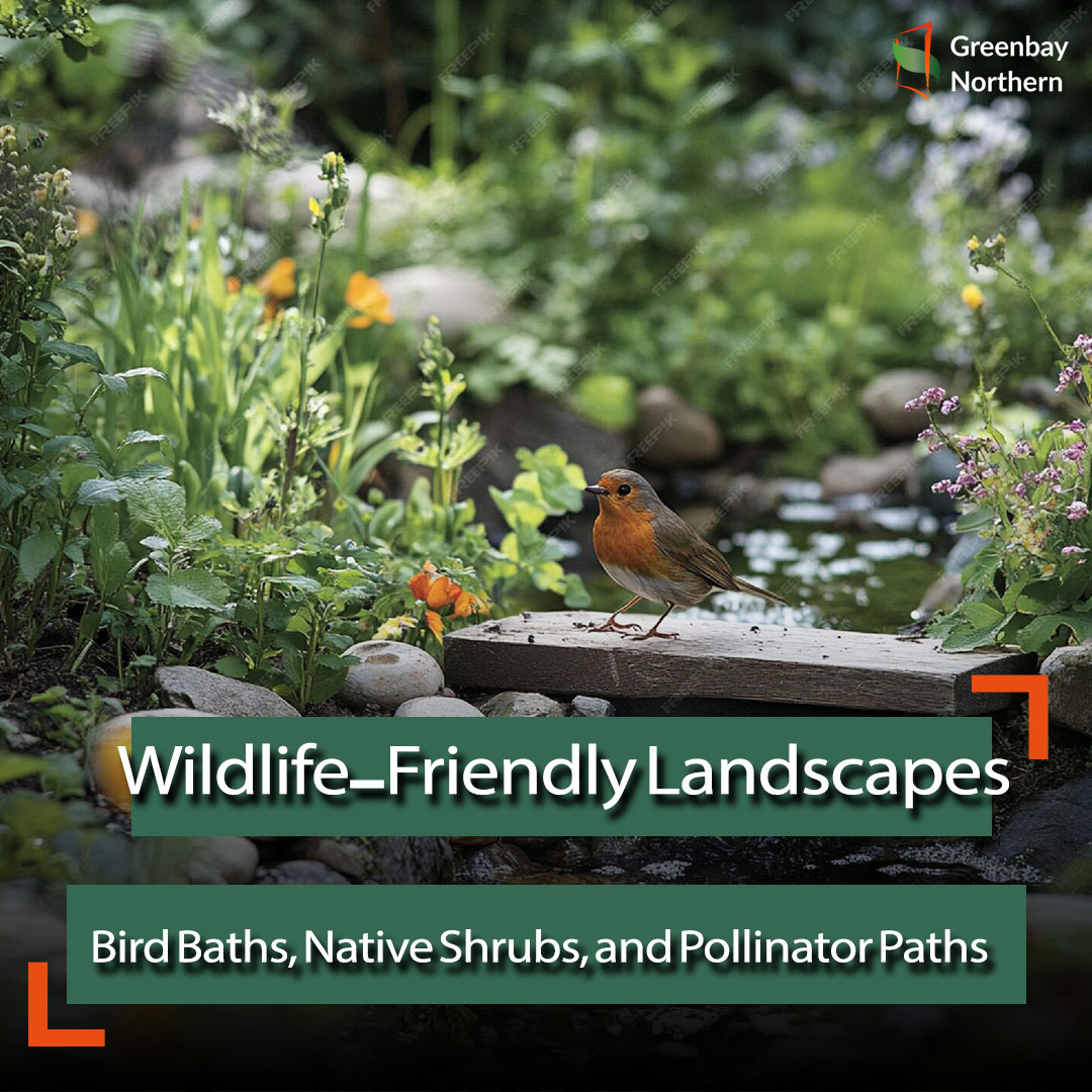 Creating Wildlife-Friendly Landscapes Bird Baths, Native Shrubs & Pollinator Pathway2